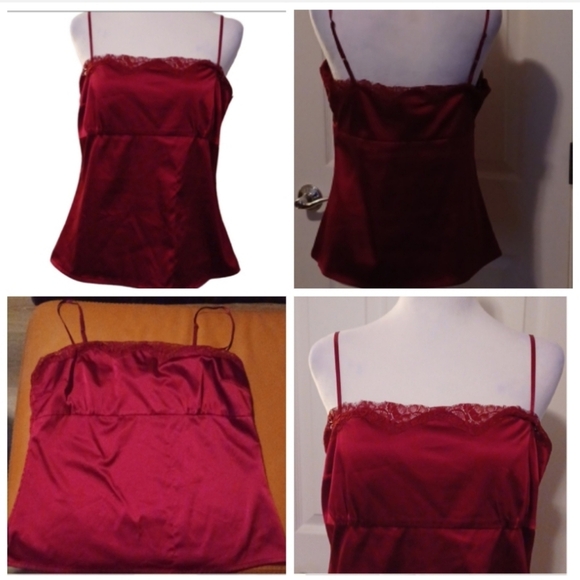 🍭🌺New York & Company Burgundy Camisole - Picture 1 of 9